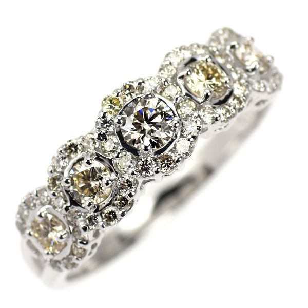 QVC K18WG ダイヤモンド リング 1.00ct ブリラーレ - メルカリ