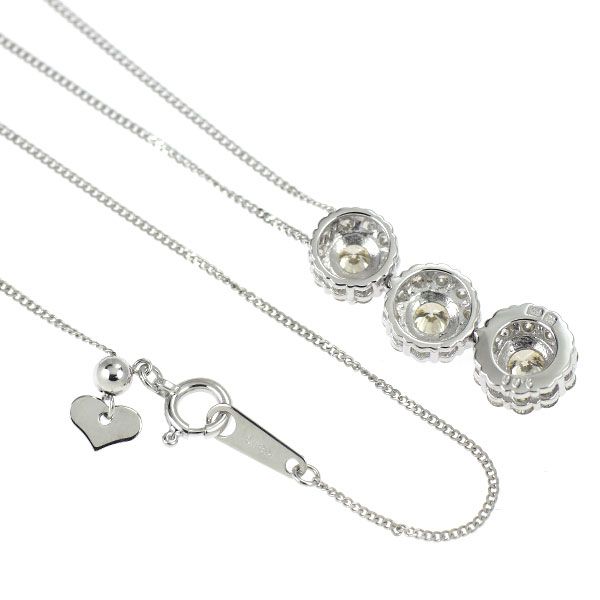 QVC K18WG ダイヤモンド ペンダントネックレス 1.00ct ブリラーレ