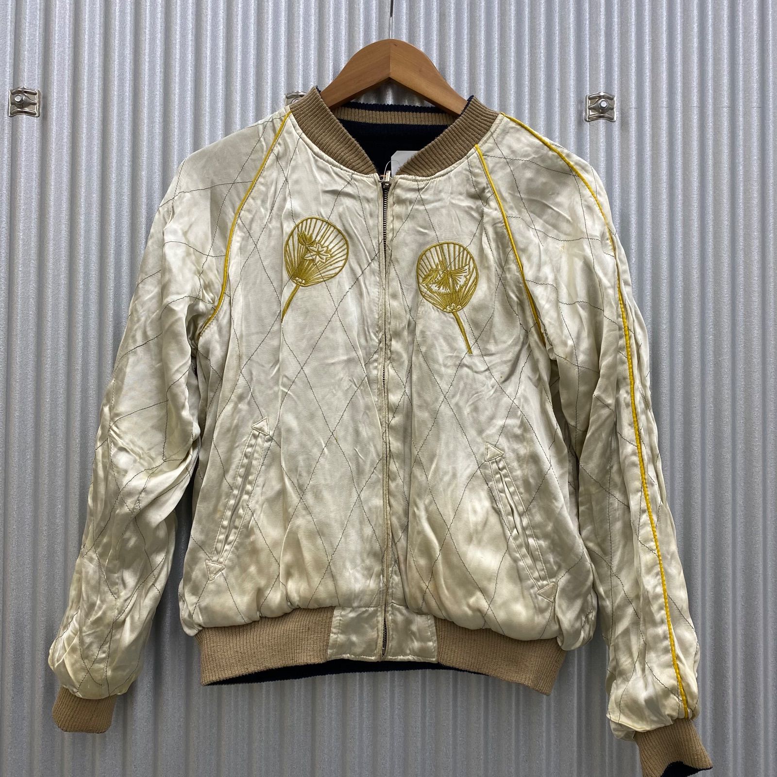 MF SHINS期 ドゥニーム スカジャン 鯉 鶏 藍染 刺繍 ベロア