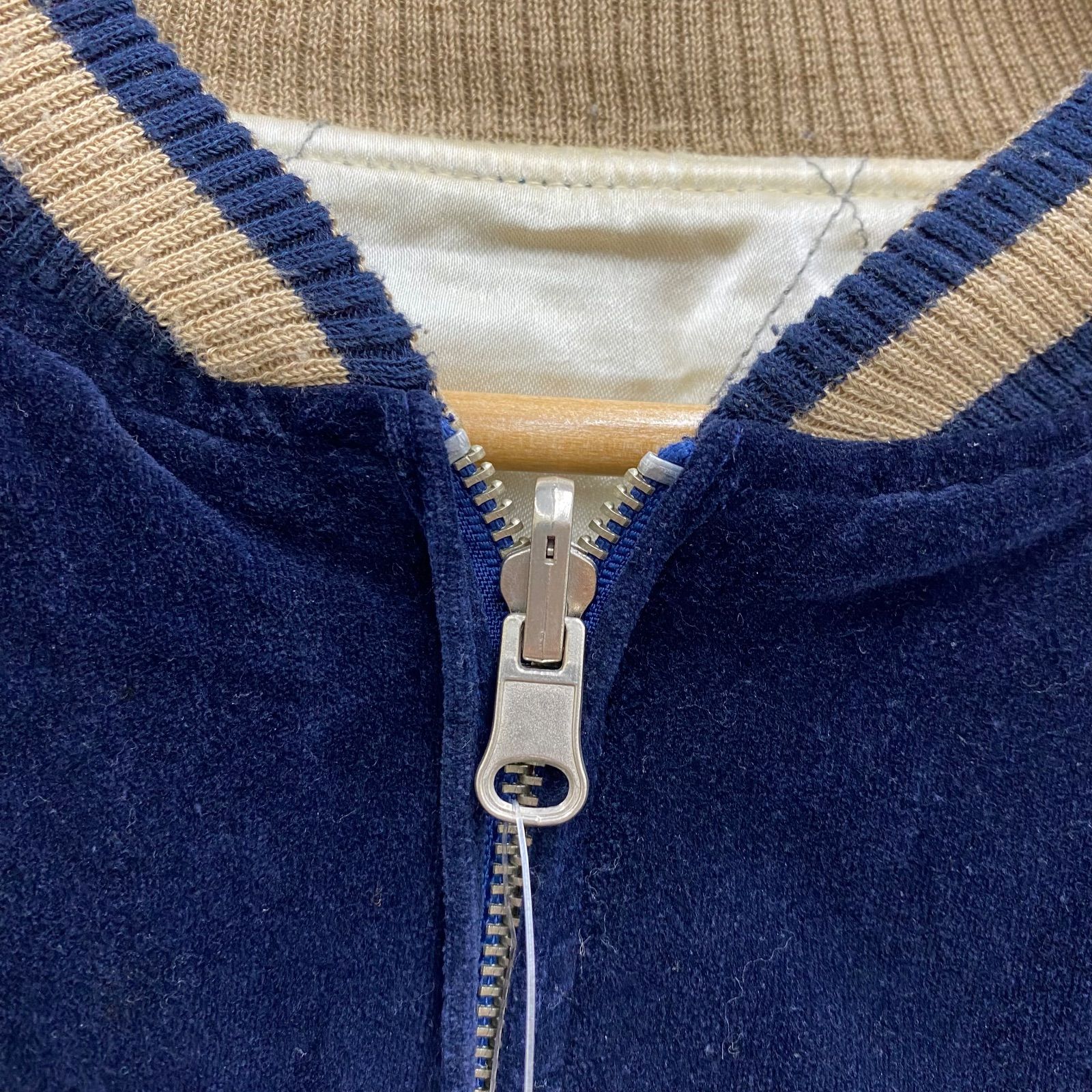 MF SHINS期 ドゥニーム スカジャン 鯉 鶏 藍染 刺繍 ベロア