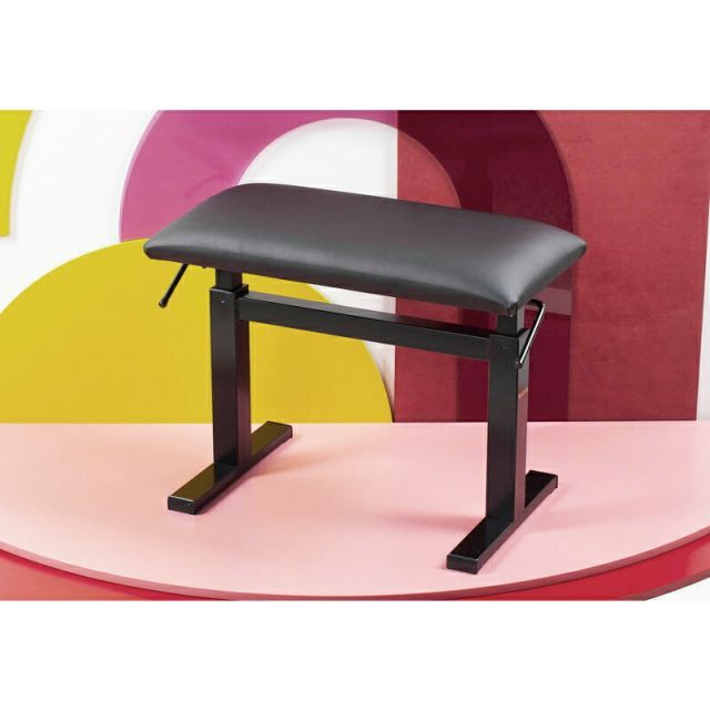 HIDRAU BM-44H 平座面 本革 黒 / イドラウ社製 ピアノ椅子 無段階ガス