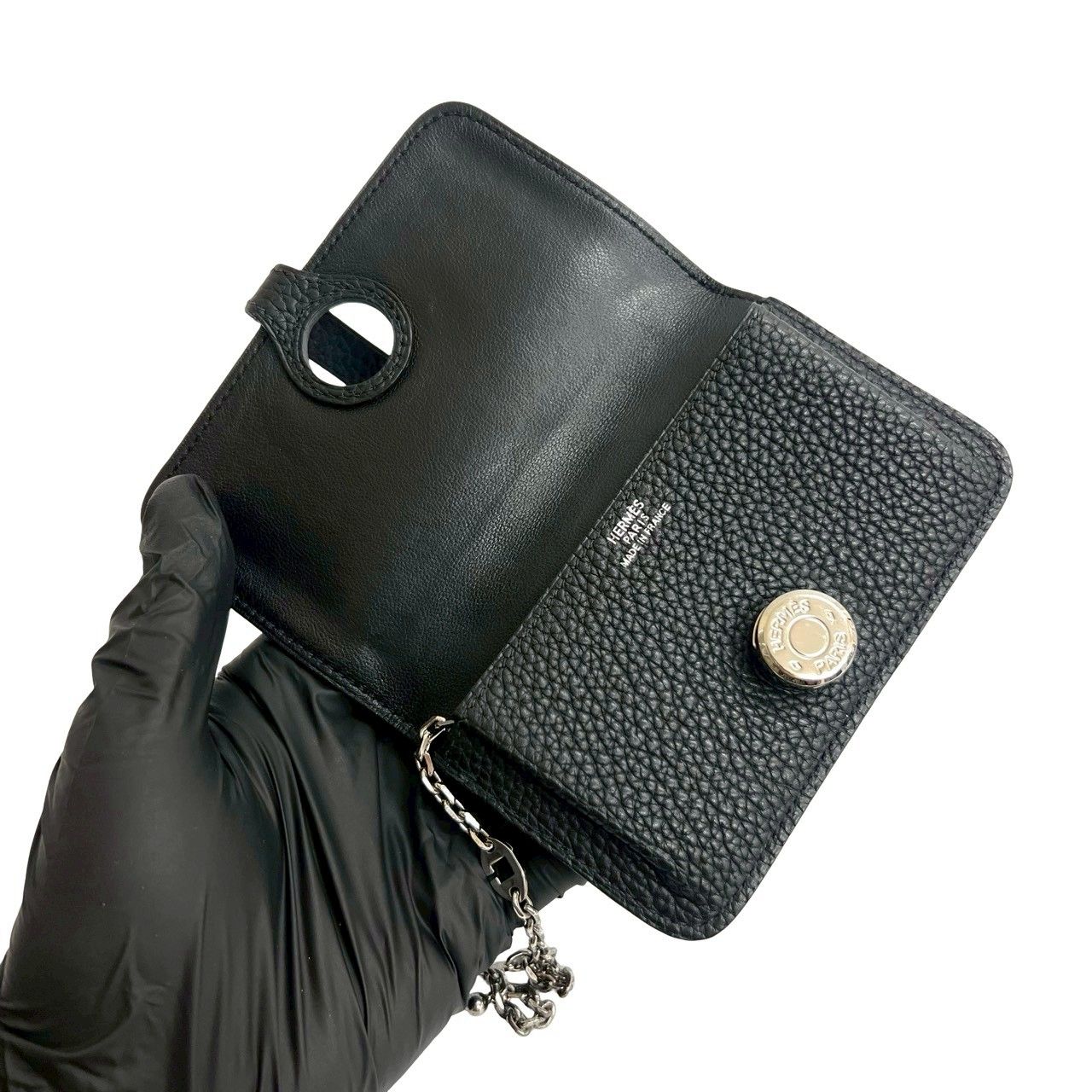 極 美品 希少品 □H 刻印 HERMES エルメス ドゴン カードケース ロゴ