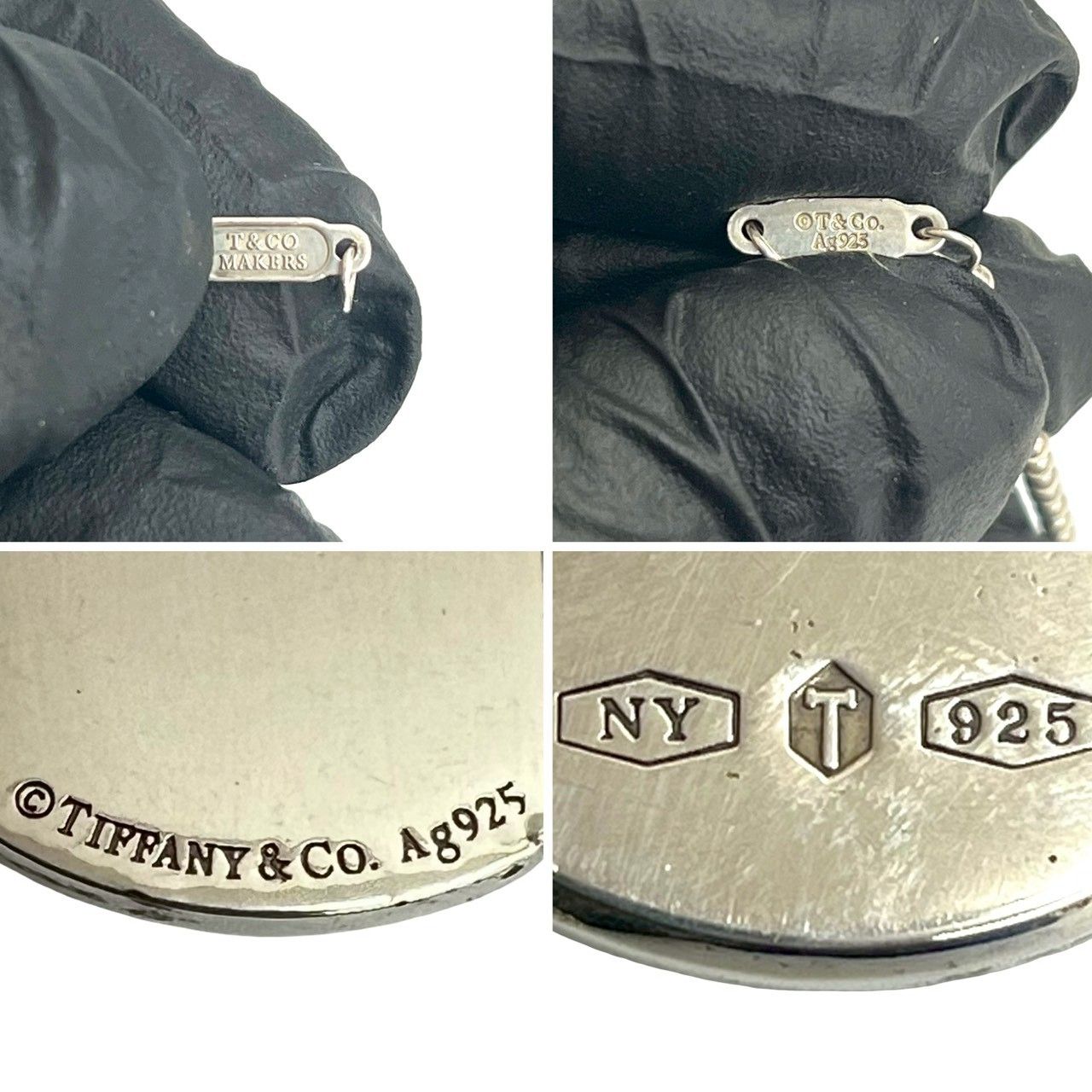 極 美品 TIFFANY&Co. ティファニー ドッグタグ ネックレス シルバー925 