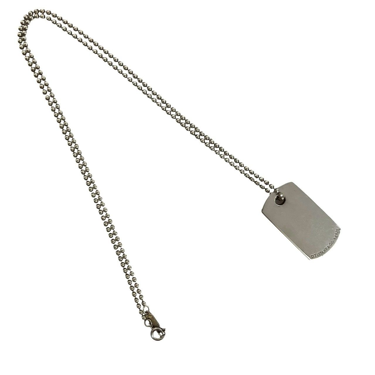 極 美品 TIFFANY&Co. ティファニー ドッグタグ ネックレス シルバー925