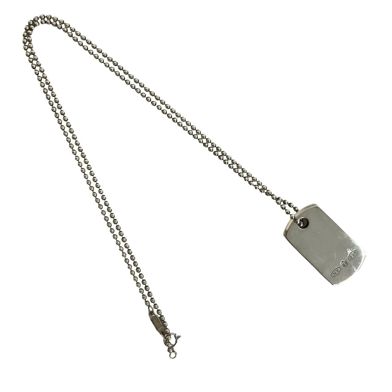 極 美品 TIFFANY&Co. ティファニー ドッグタグ ネックレス シルバー925