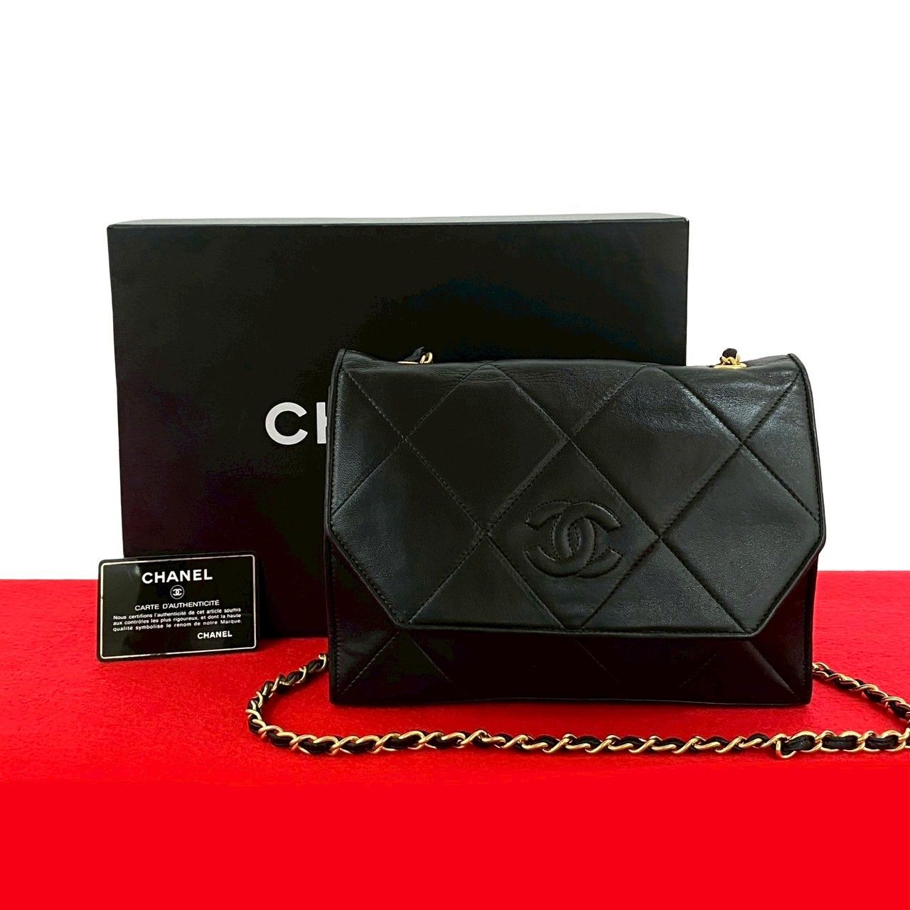 極 美品 箱付き カード シール有 1番台 CHANEL シャネル ココマーク
