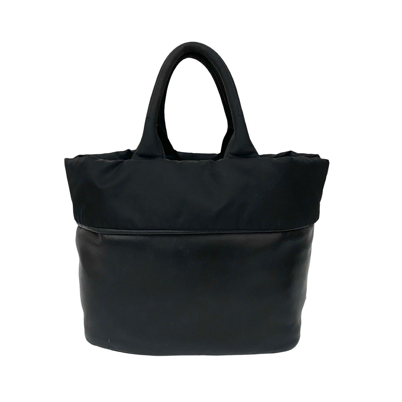 極美品 ほぼ未使用 PRADA プラダ トート大容量 軽量 極 美品 PRADA プラダ 三角ロゴ 金具 ナイロン レザー 本革 2way