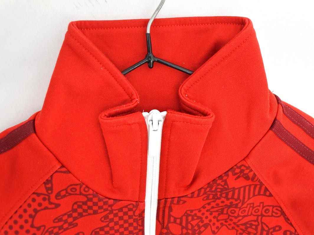 adidas アディダス 総柄 トラック ジャケット sizeM/赤