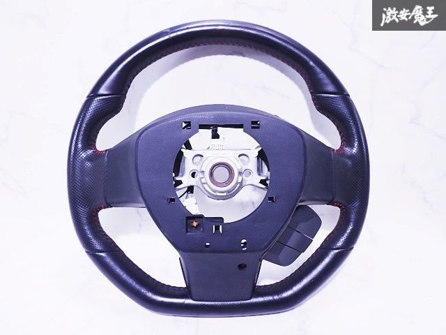 スバル 純正 VAB WRX STi レザー ハンドル ステアリング ホイール 赤