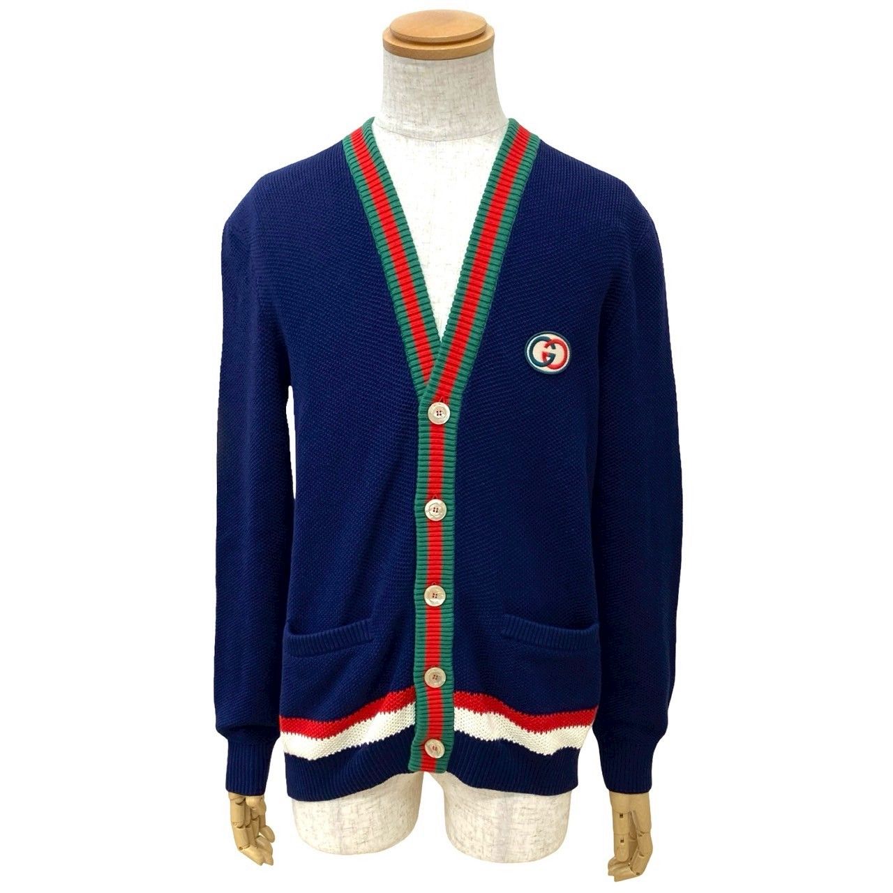 極 美品 GUCCI グッチ ウェブ シェリーライン インターロッキング G