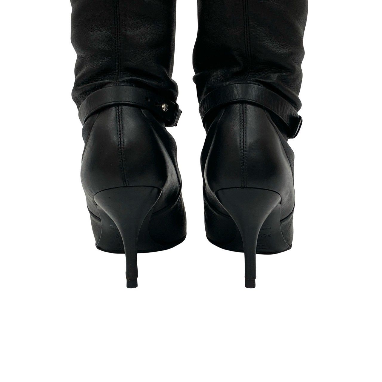 極 美品 CHANEL シャネル ココマーク レザー ロング ブーツ ピンヒール