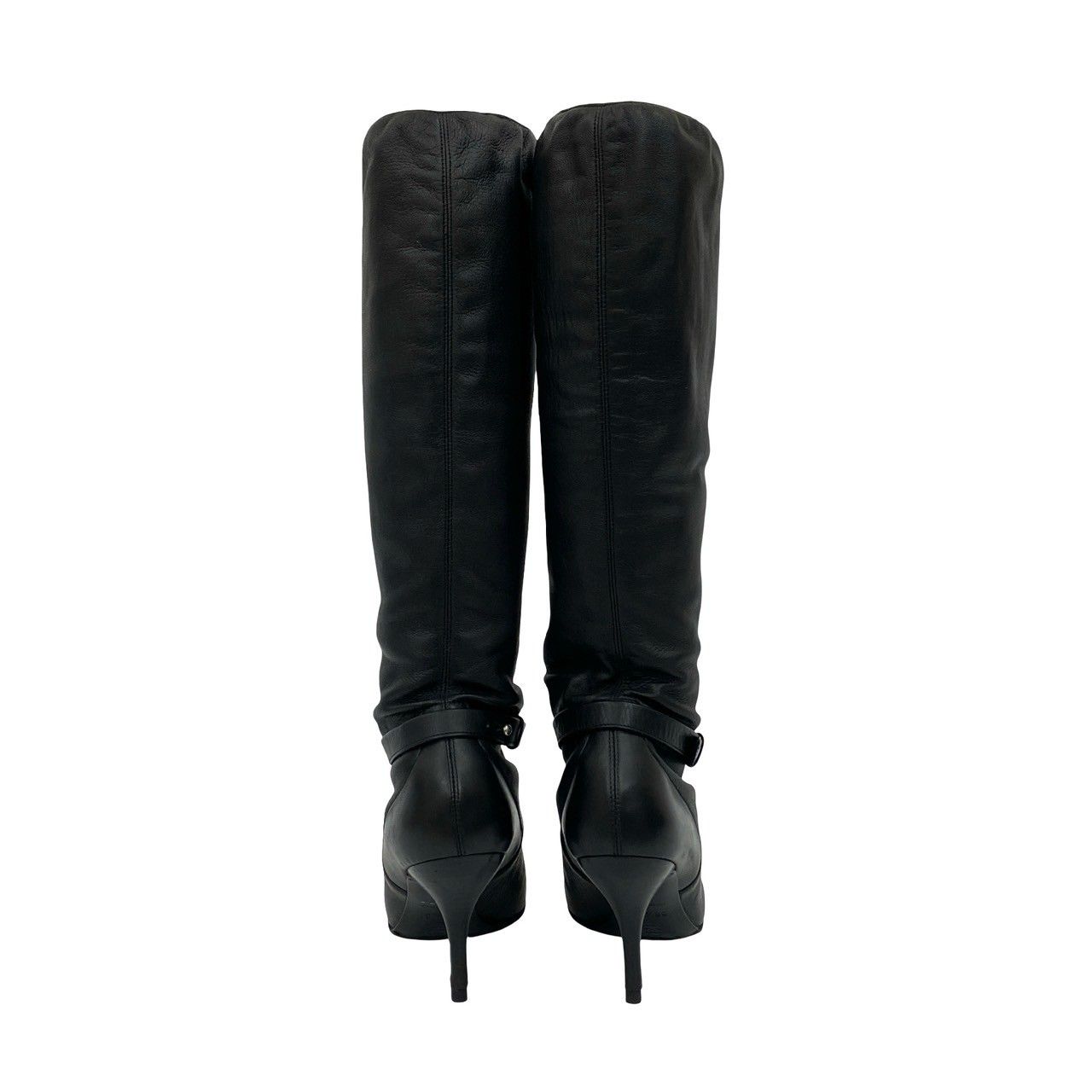 極 美品 CHANEL シャネル ココマーク レザー ロング ブーツ ピンヒール