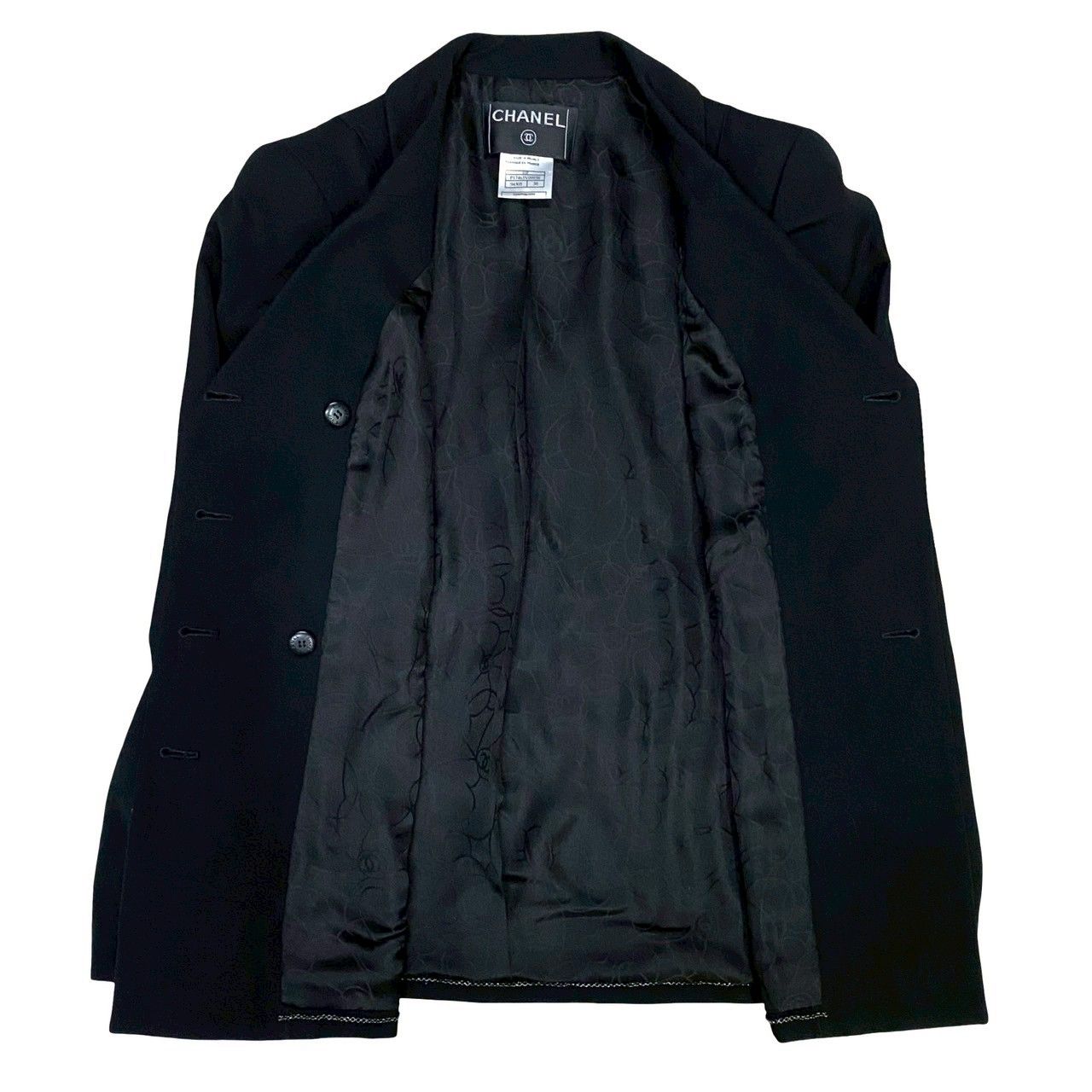 極 美品 01P CHANEL シャネル ヴィンテージ ココマーク ボタン ウール