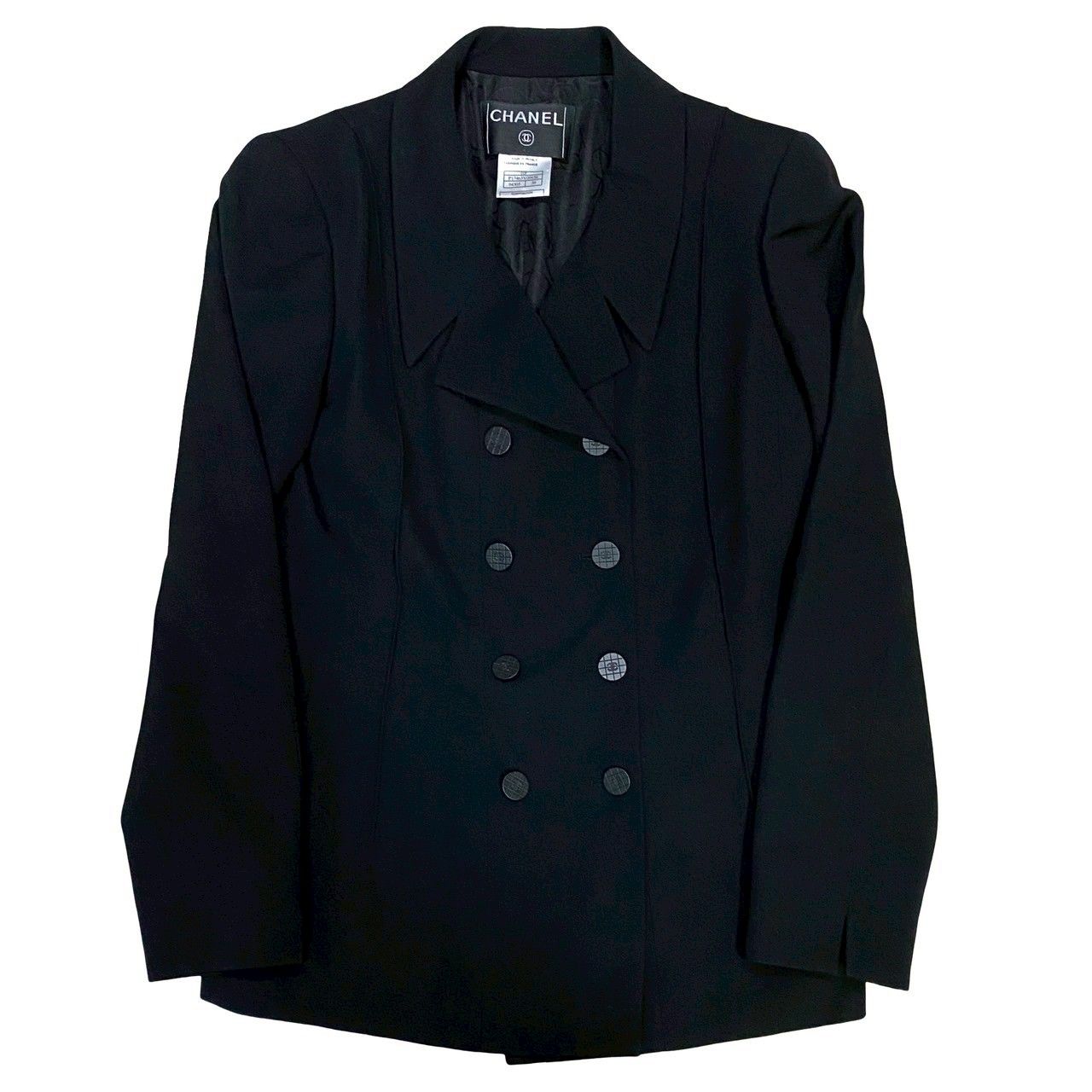 極 美品 01P CHANEL シャネル ヴィンテージ ココマーク ボタン ウール