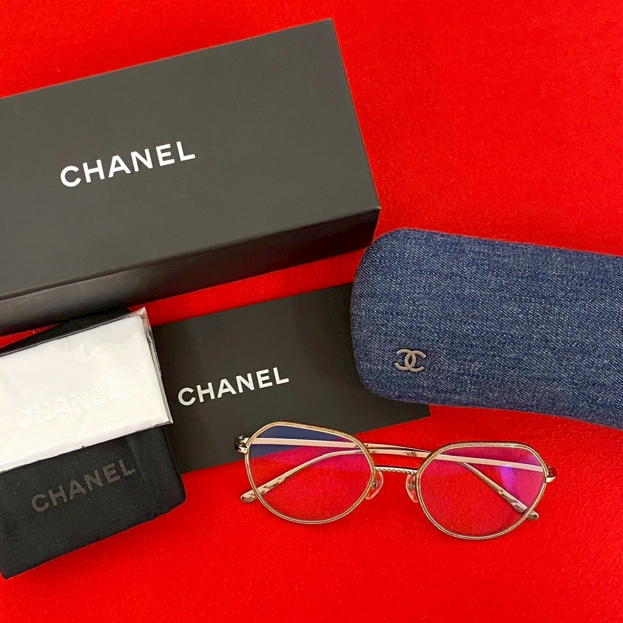 極 美品 箱 袋 ケース付 CHANEL シャネル ココマーク 眼鏡 サングラス