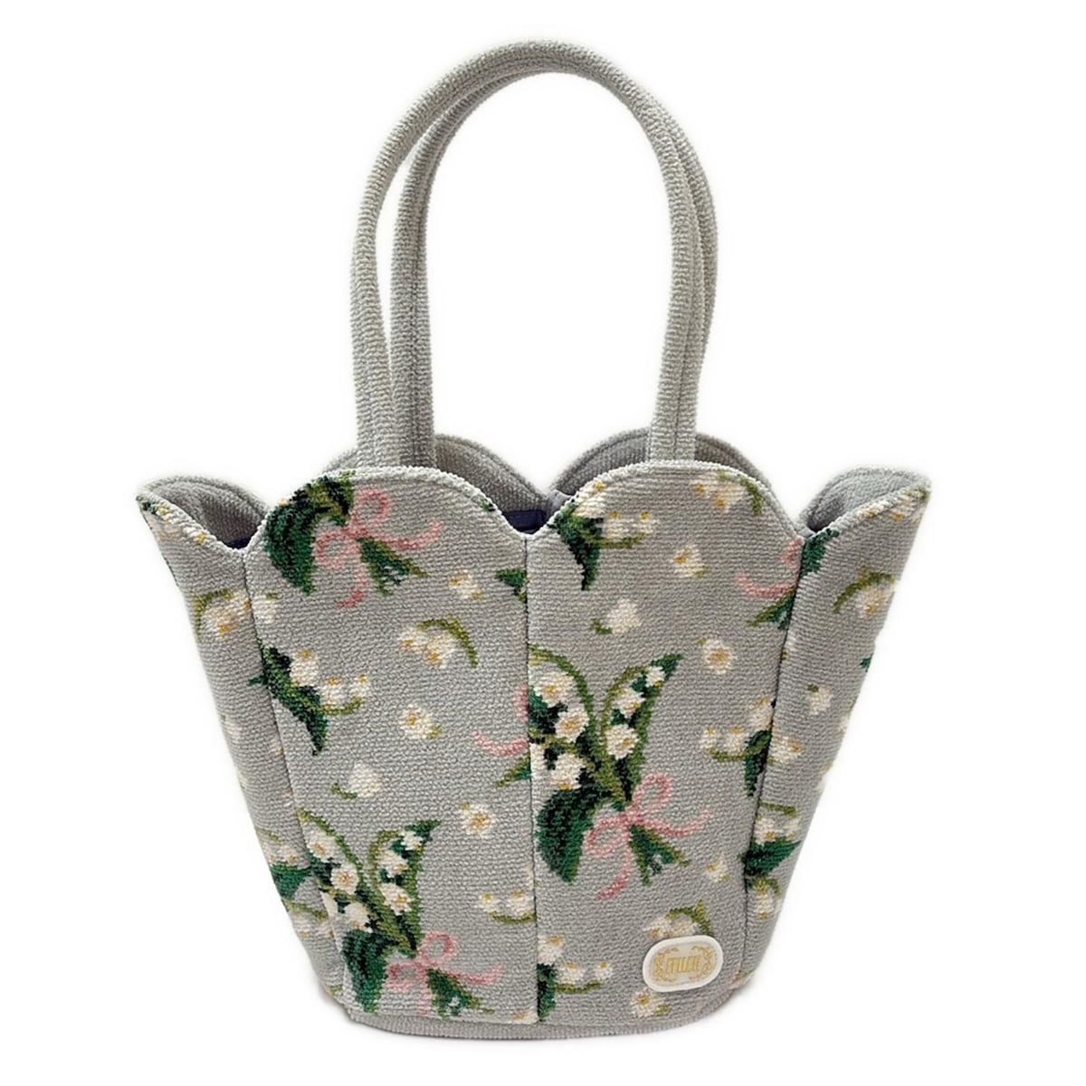FEILER(フェイラー) トートバッグ - ライトグレー×白×マルチ 花柄