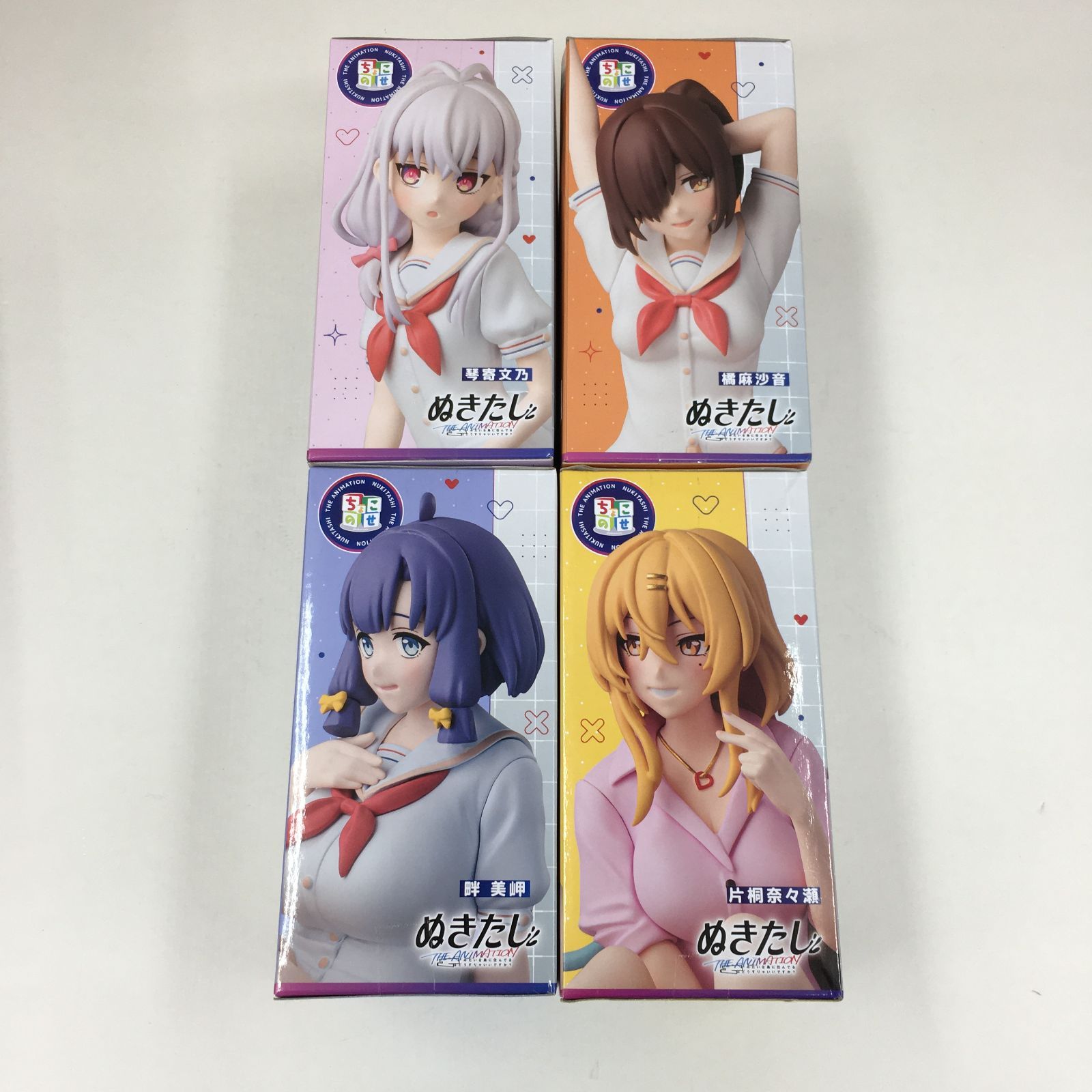未開封 ぬきたし THE ANIMATION ちょこのせプレミアムフィギュア 4種