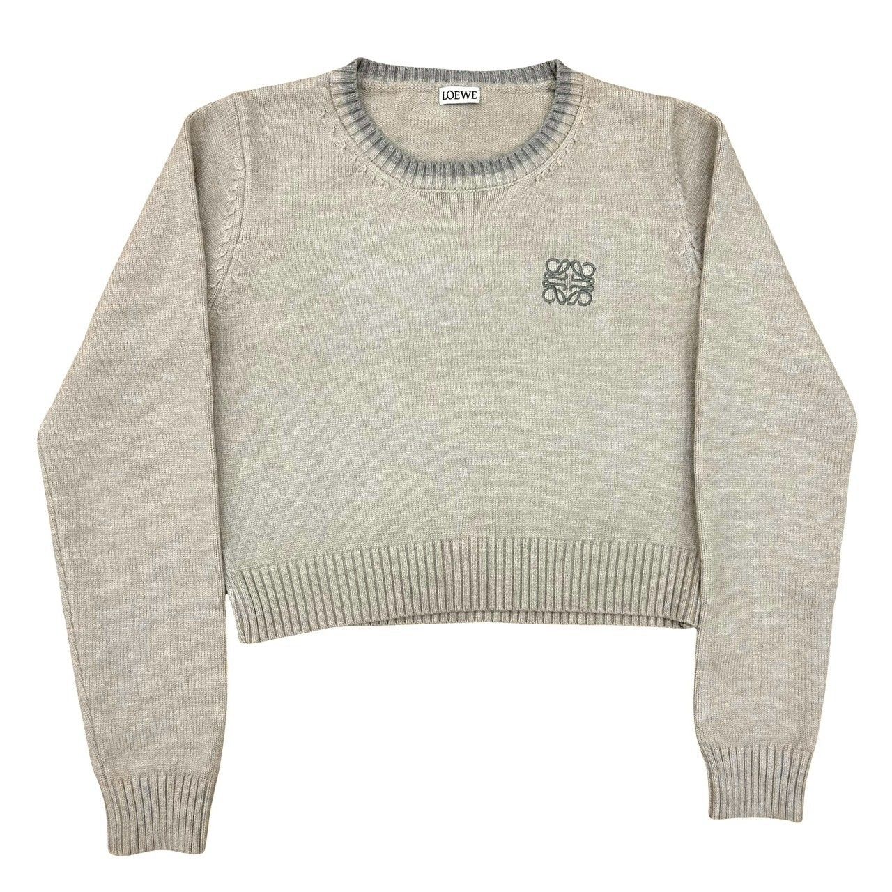 【美品】LOEWE ロエベ アナグラムロゴ刺繍 スウェット グレー 中古・古着通販】LOEWE (ロエベ) アナグラム刺繍スウェット ライト