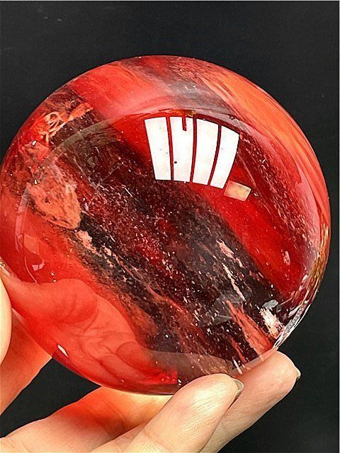 レッド水晶丸玉★直径１０２mm レッド水晶丸玉☆直径102mm