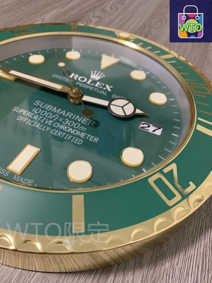 ロレックス ROLEX 掛け時計 サブマリーナグリーン-WTO輸入1 - メルカリ