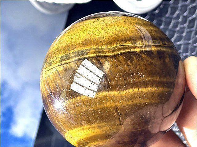 AAA級【金運UP】☆天然タイガーアイ丸玉B88A1/59A16A - メルカリ