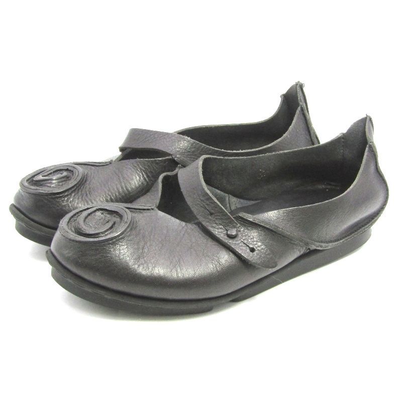 【trippen】トリッペン　パンプス　レザーシューズ　ストラップ　サイズ38 trippen トリッペン 38 フラットシューズ SCHNECKE レザー パンプス