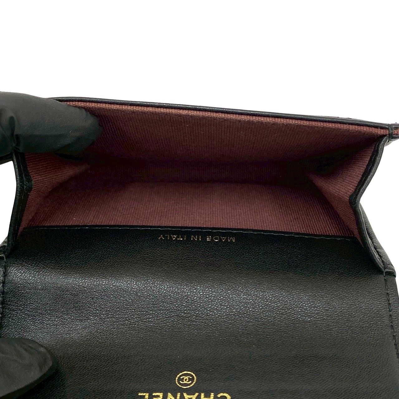 極美品 32番台 CHANEL シャネル19 マトラッセ カードケース 極 美品 シール有 ランダム番台 CHANEL シャネル マトラッセ ココ