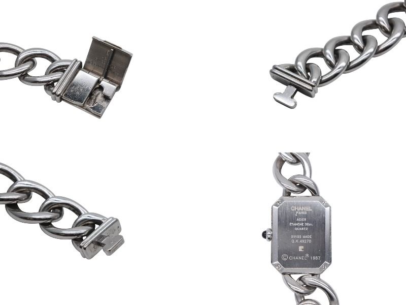 CHANEL シャネル PREMIERE M プルミエール M 腕時計 H0452 黒文字盤 クォーツ シルバー ステンレス 美品 中古 4b009490 CHANEL シャネル PREMIERE M プルミエール M 腕時計 H0452 黒文字盤
