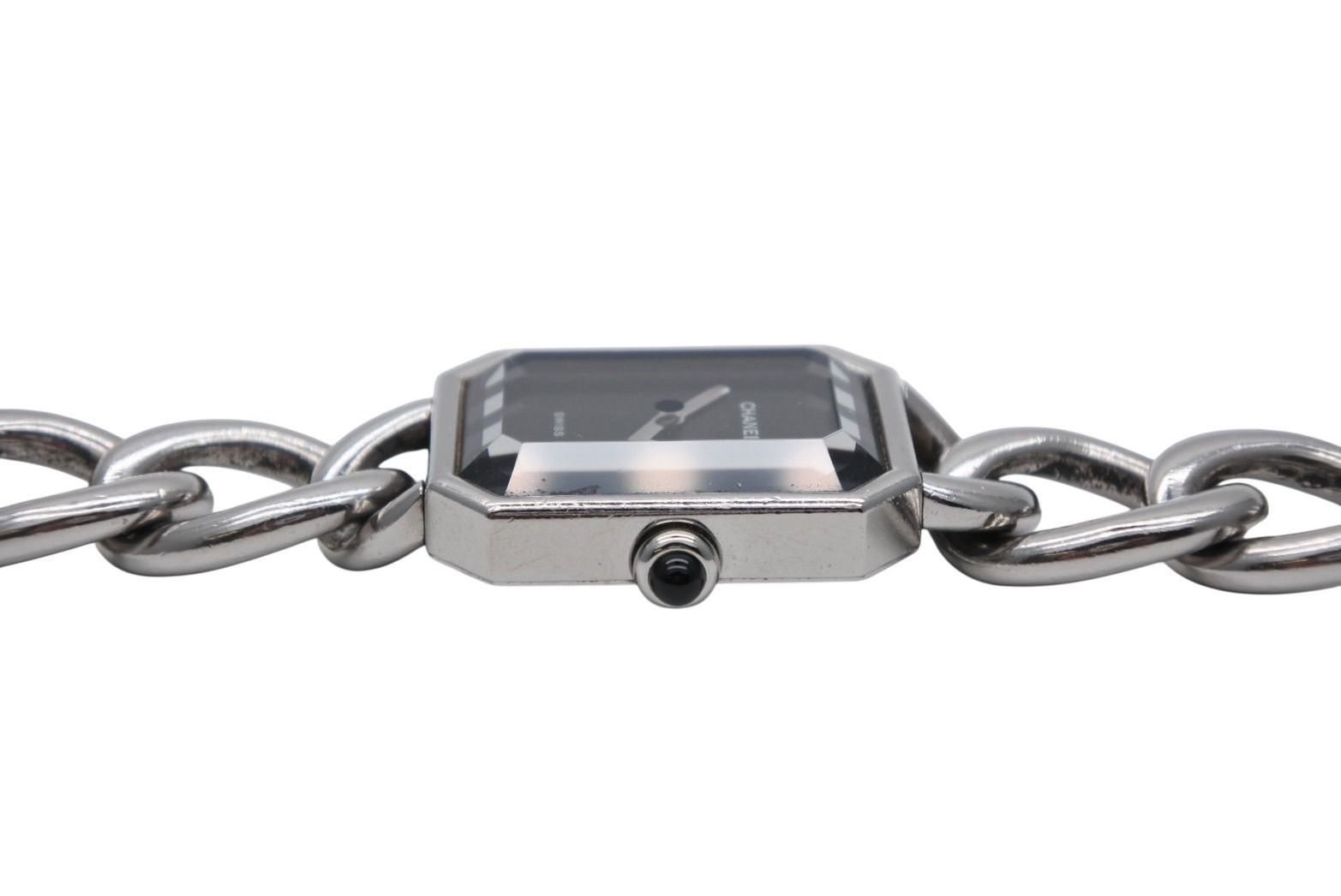 CHANEL シャネル PREMIERE M プルミエール M 腕時計 H0452 黒文字盤 クォーツ シルバー ステンレス 美品 中古 4b009490 CHANEL シャネル PREMIERE M プルミエール M 腕時計 H0452 黒文字盤