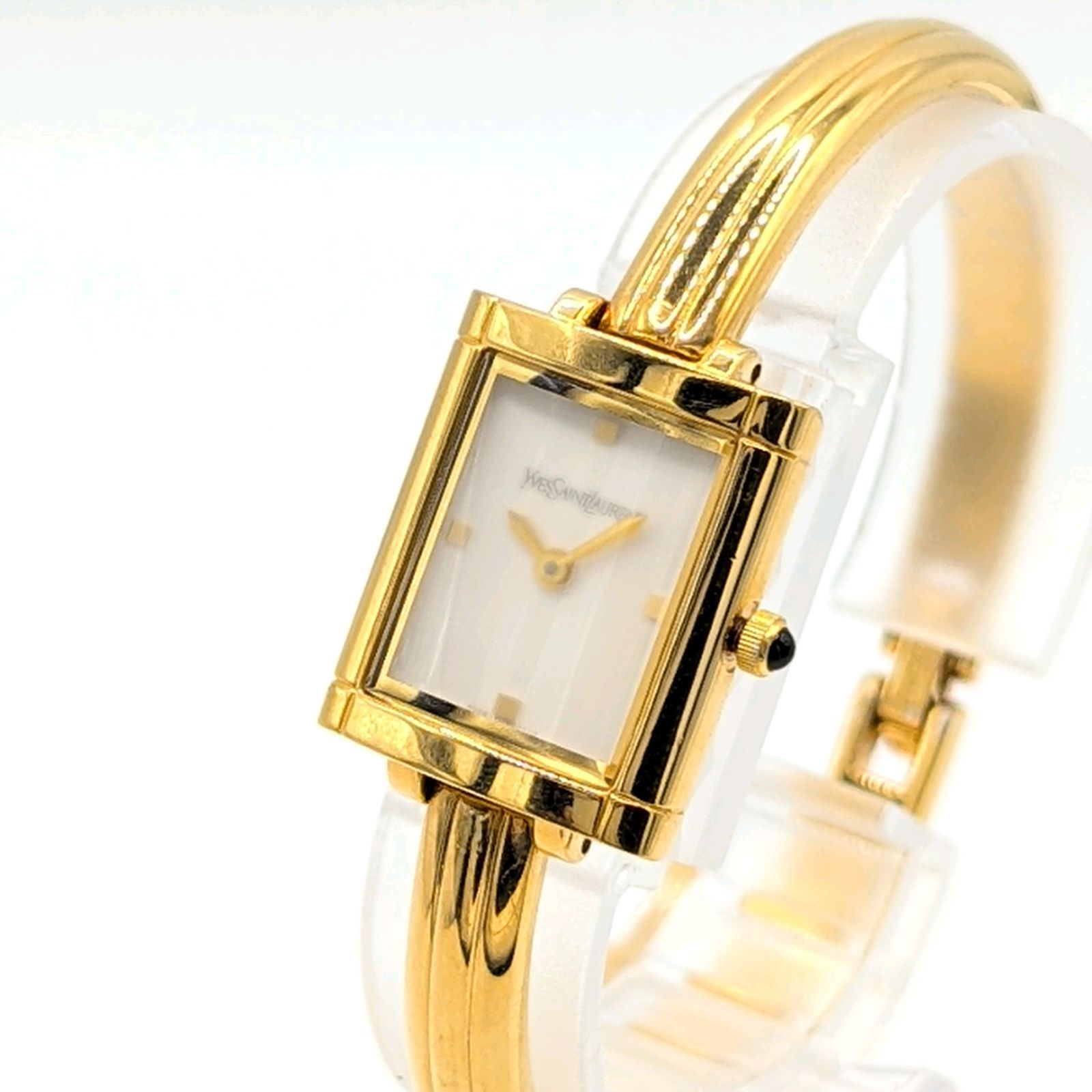 【超希少】　サンローラン　40周年　バングルウォッチ　ゴールド　クォーツ　箱付 Yves Saint Laurent Watch quartz bracelet watch Gold Y2K 00S
