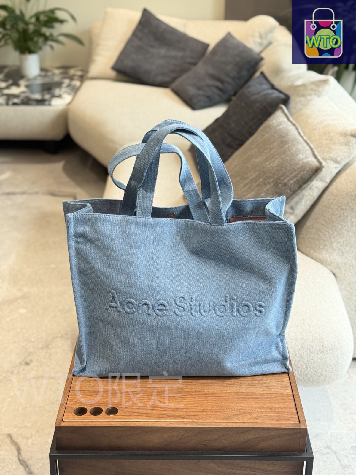 今日特価】Acne Denim Tote Bag アクネ デニム トートバッグ-WTO輸入1