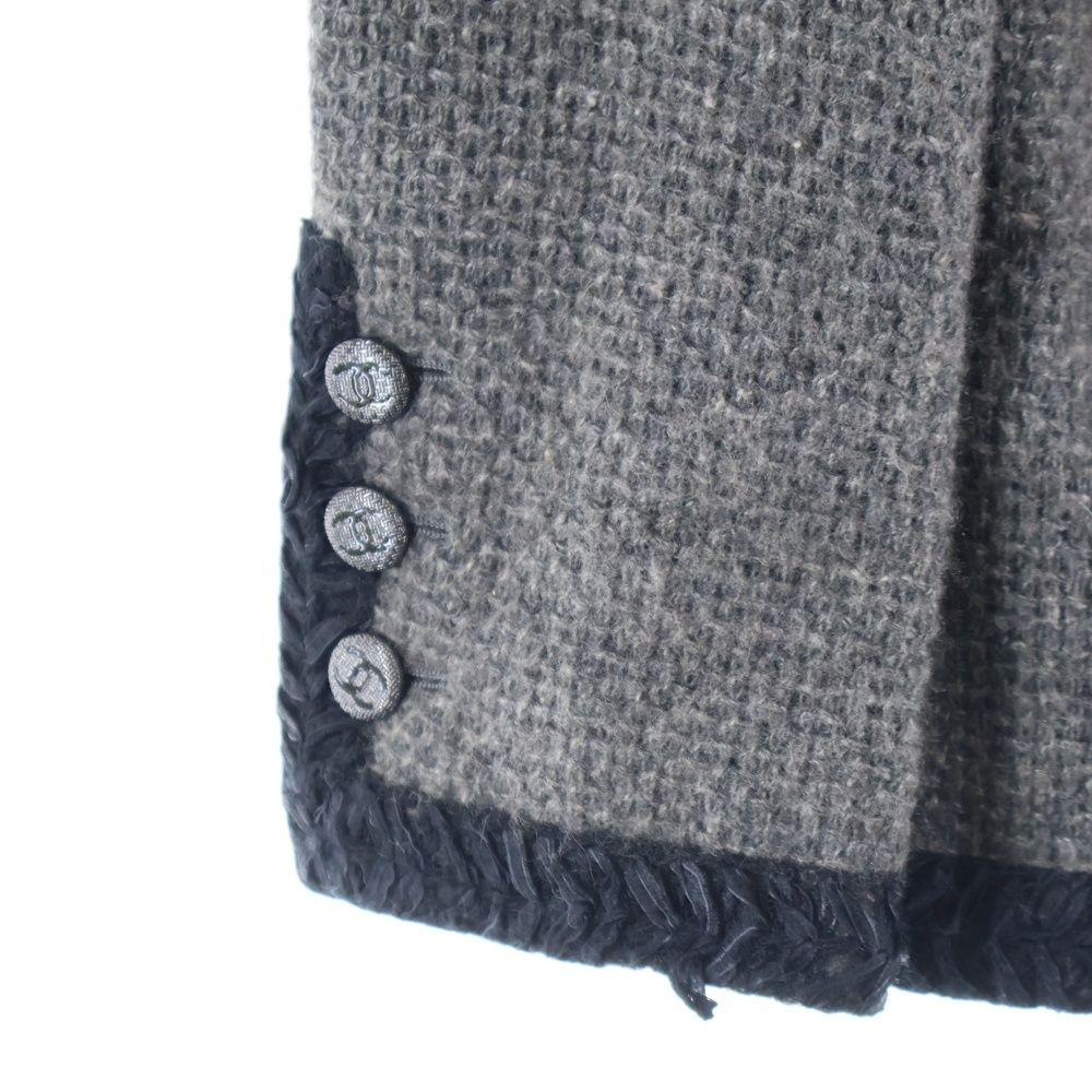 CHANEL (シャネル) ココマークボタン アルパカ カシミヤ ツイード バイ