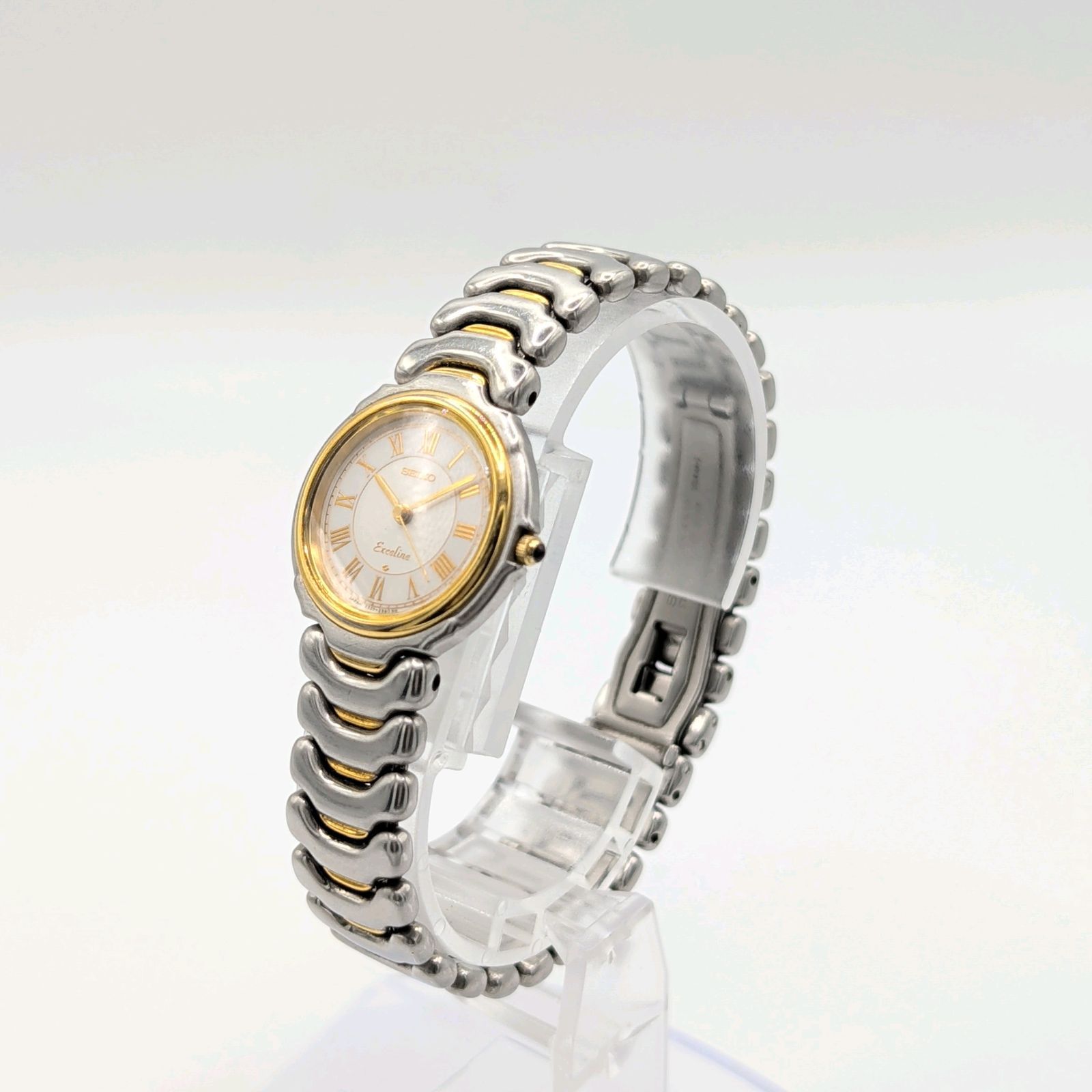 SEIKO EXELINE 7321-0510 Watch Ladies Quartz Round Gold Y2K 00S