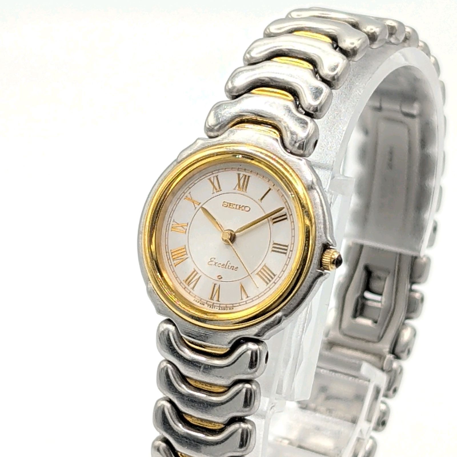 SEIKO EXELINE 7321-0510 Watch Ladies Quartz Round Gold Y2K 00S