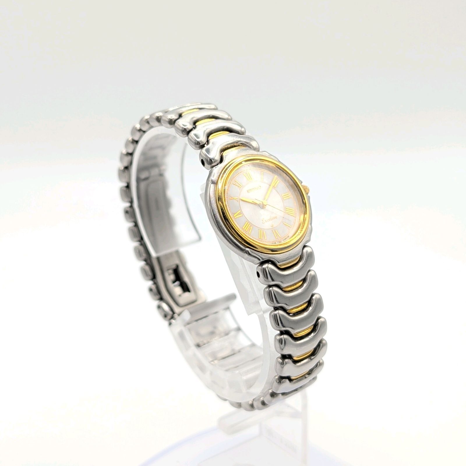 SEIKO EXELINE 7321-0510 Watch Ladies Quartz Round Gold Y2K 00S