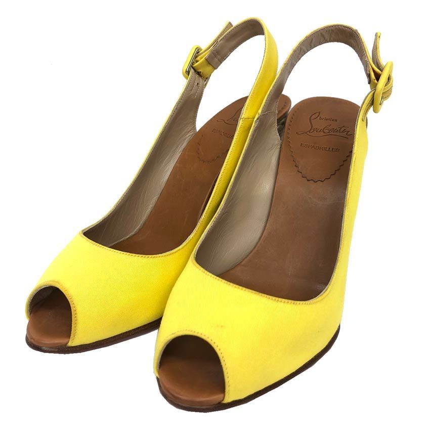 クリスチャンルブタン ウエッジソール サンダル 37サイズ aq5207