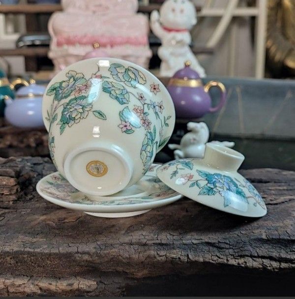 新品】中国茶器 茶花三才蓋碗 茶碗 煎茶器 茶道具 - メルカリ