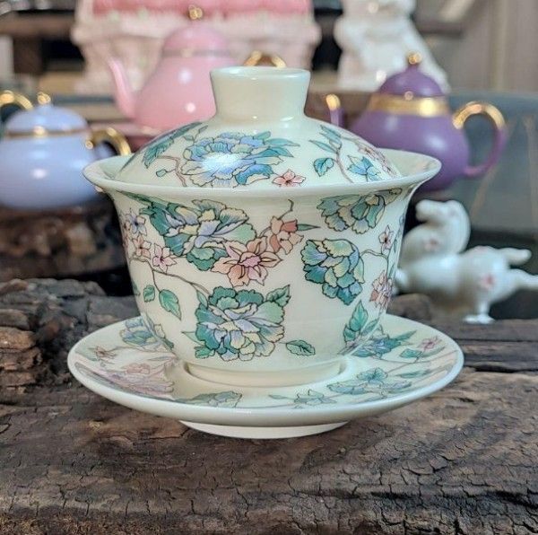 新品】中国茶器 茶花三才蓋碗 茶碗 煎茶器 茶道具 - メルカリ