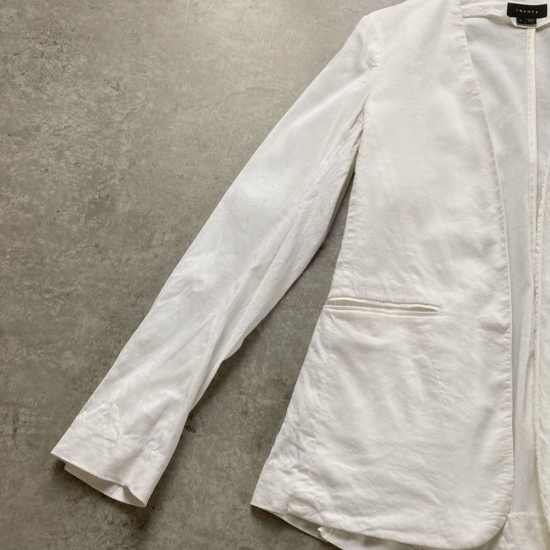 セオリー カラーレスジャケット ノーカラージャケット ストレッチ
