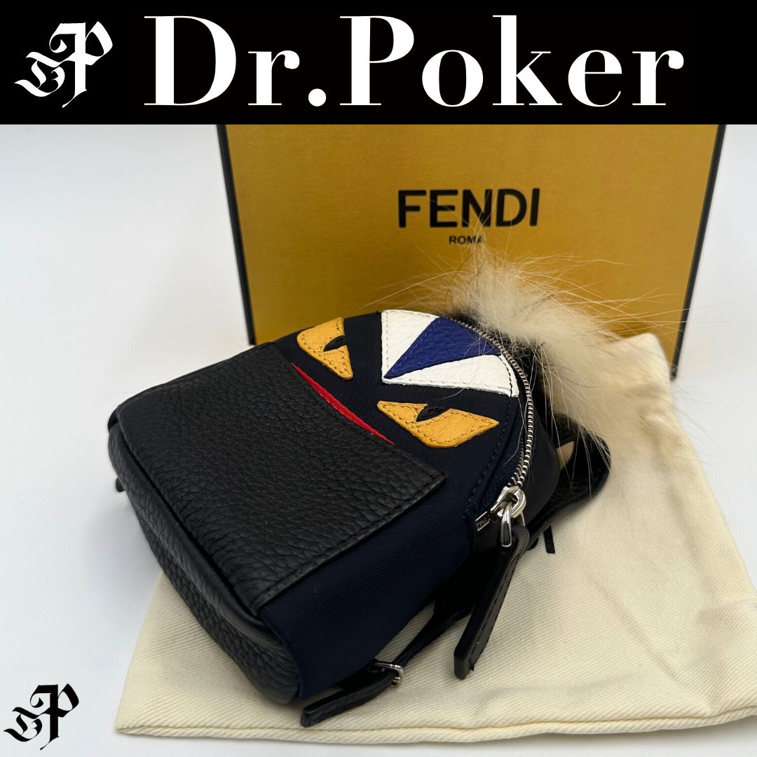 美品】Fendi バグズアイ モンスター バックパック チャーム