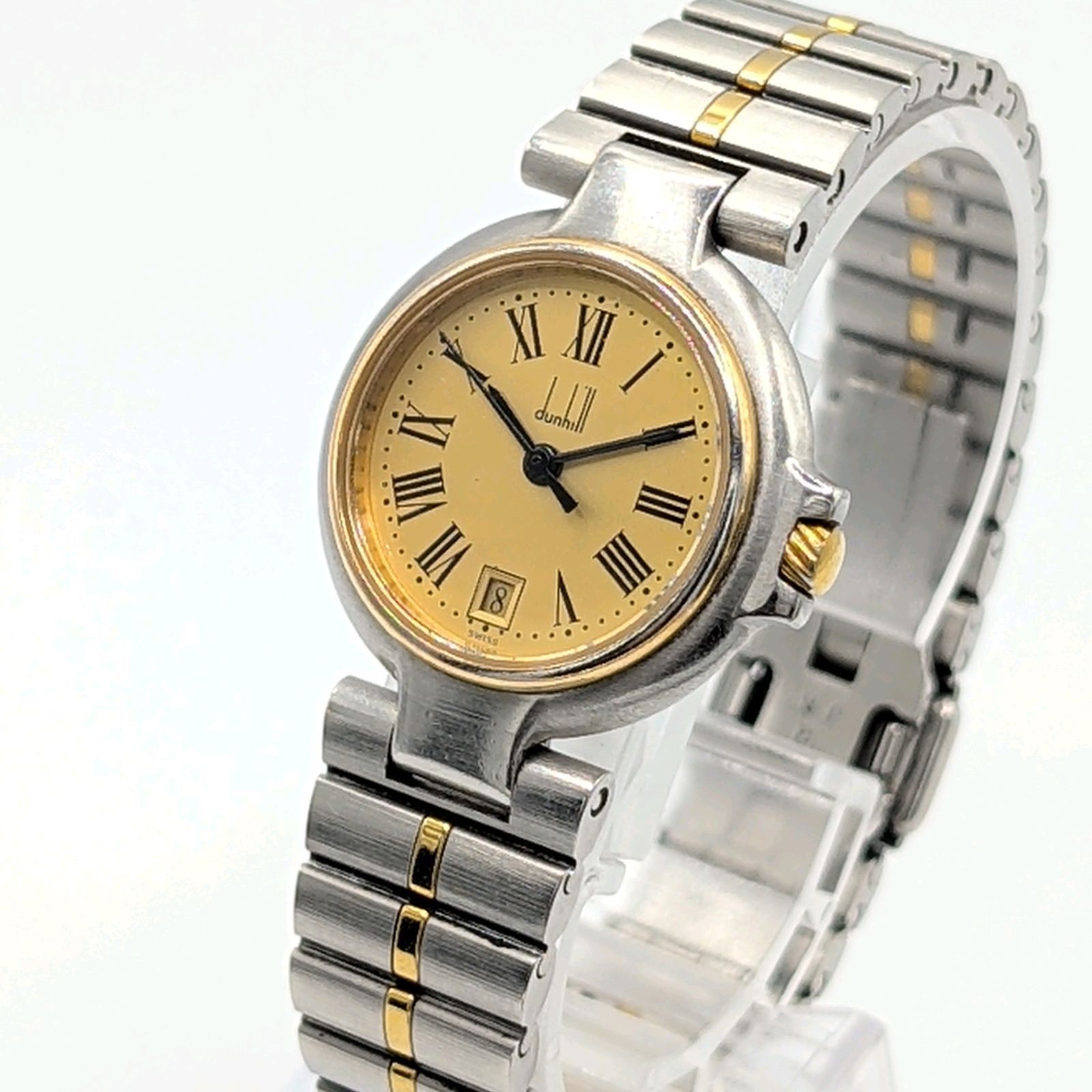 Dunhill Watch Ladies Quartz Round Gold Gold dial Y2K 00S Vintage