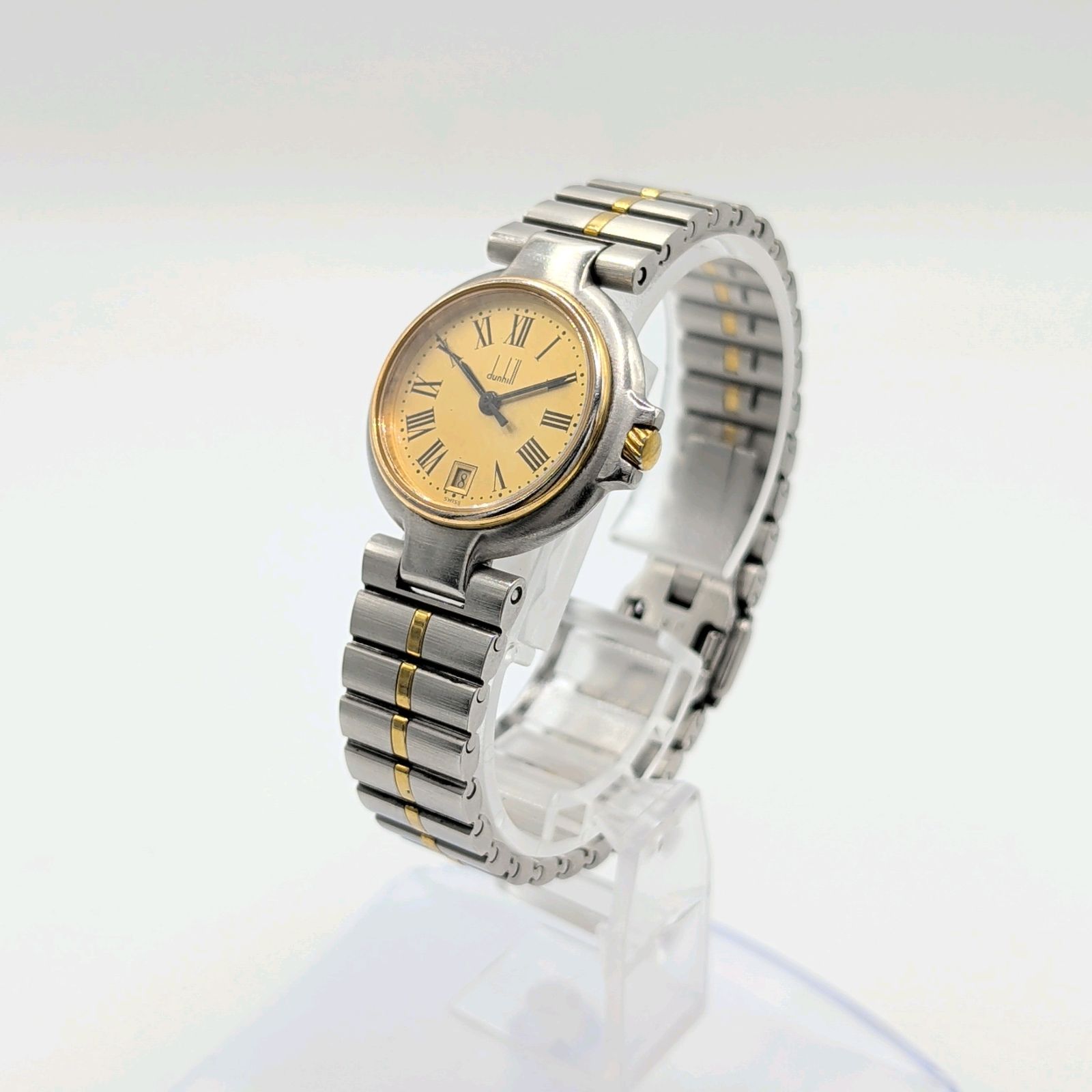 Dunhill Watch Ladies Quartz Round Gold Gold dial Y2K 00S Vintage