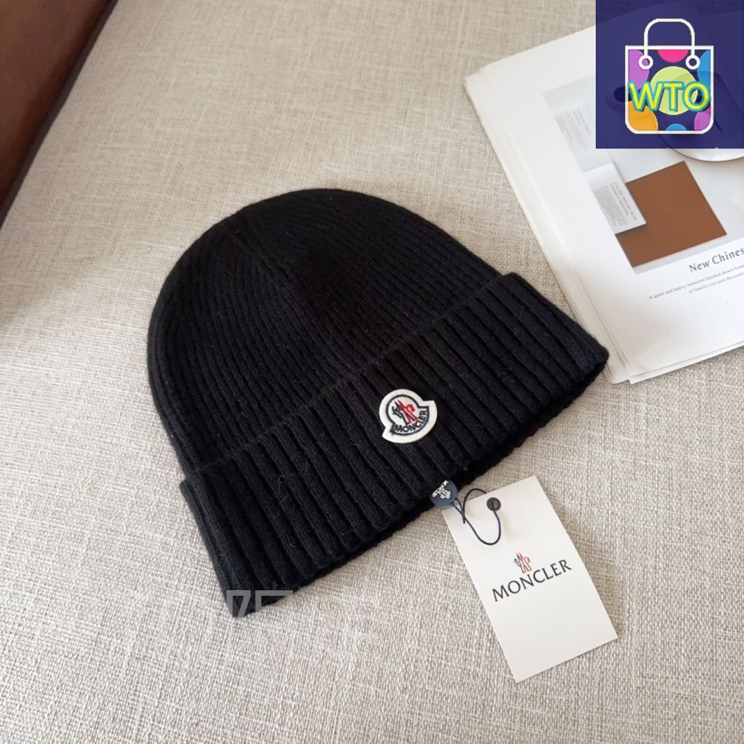 MONCLER 新品未使用　ボアキャップ/フリースキャップ MONCLERウールフリース帽子ブラック｜本日限定特価｜新品未使用 - メルカリ