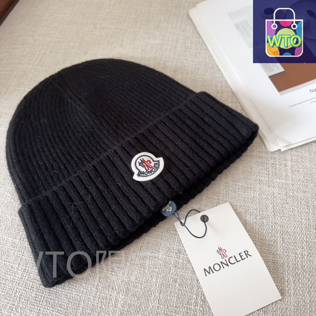 MONCLER 新品未使用　ボアキャップ/フリースキャップ MONCLERウールフリース帽子ブラック｜本日限定特価｜新品未使用 - メルカリ