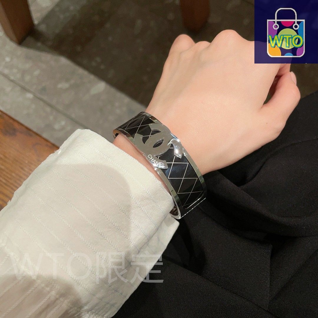 今日特価】CHANEL シャネル 新モデル 幅広菱格模様ブレスレット 超