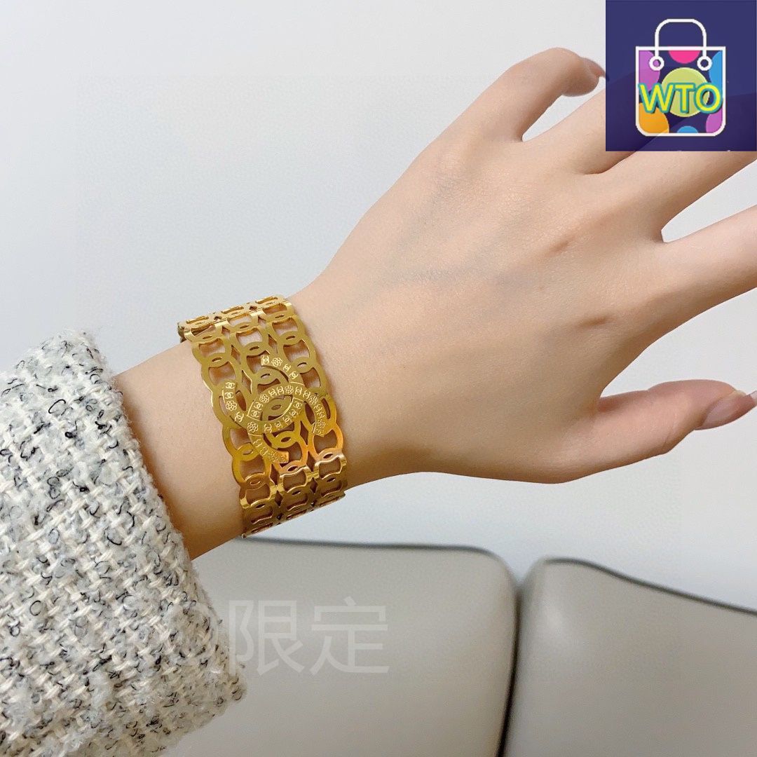 今日特価】Chanel シャネル ダブル C レース ブロード ブレスレット