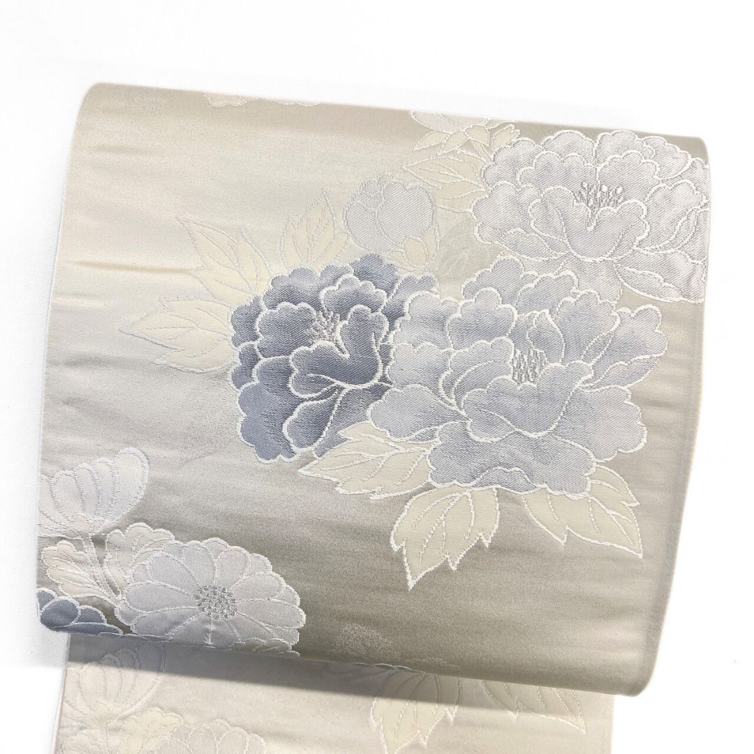 レディース 袋帯 唐織 花紋 花菱 ヱ霞 金糸 着物 016b p