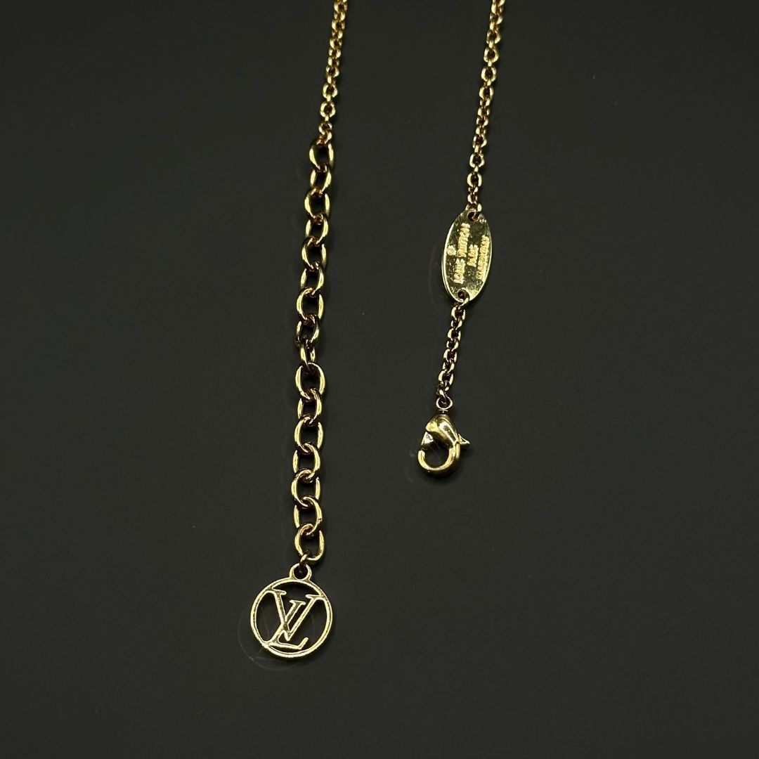 美品 LOUIS VUITTON ネックレス ナノグラム LV コリエ タグ Louis Vuitton】 コリエ・モノグラム チェーン ネックレス☆ (Louis
