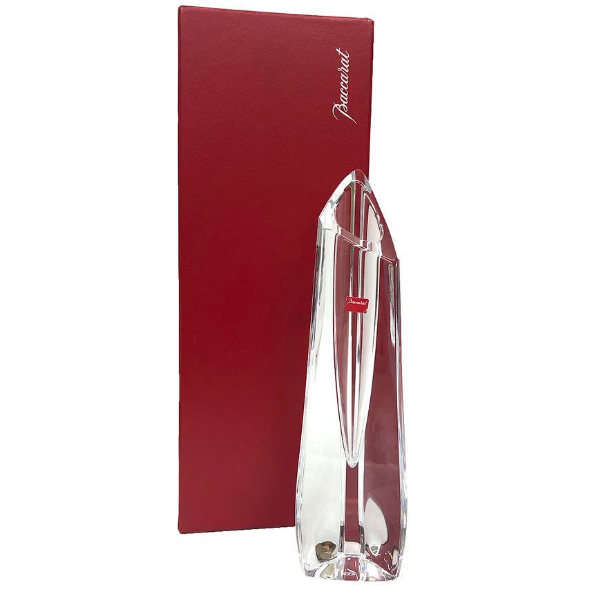 中古 Baccarat バカラ ローズ 大 花瓶 花びん フラワーベース Baccarat バカラ ローズ フラワーベース 1792-450 花瓶 花器