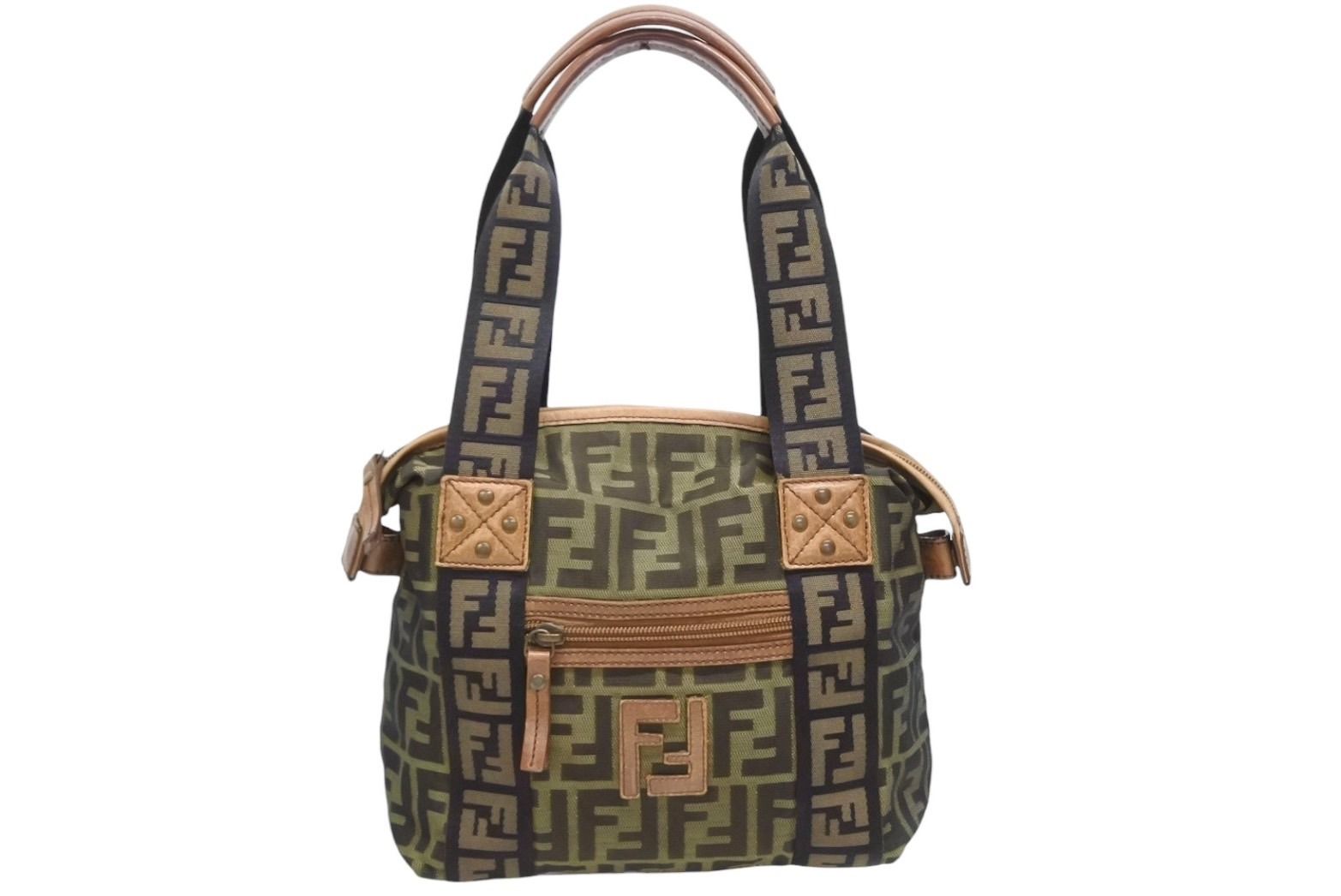 FENDI フェンディ ハンドバッグ 8BN002 ズッカ柄 ブラウン ブラック